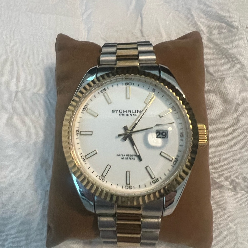 Stuhrling Original Silver and Gold Men's Watch